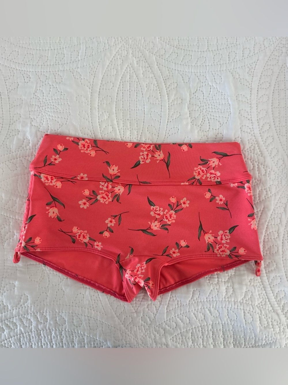 PINK Victoria's Secret Coral Floral Bike Shorts